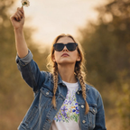 Nature Art Positive Quote Tee — "Faith Over Fear"