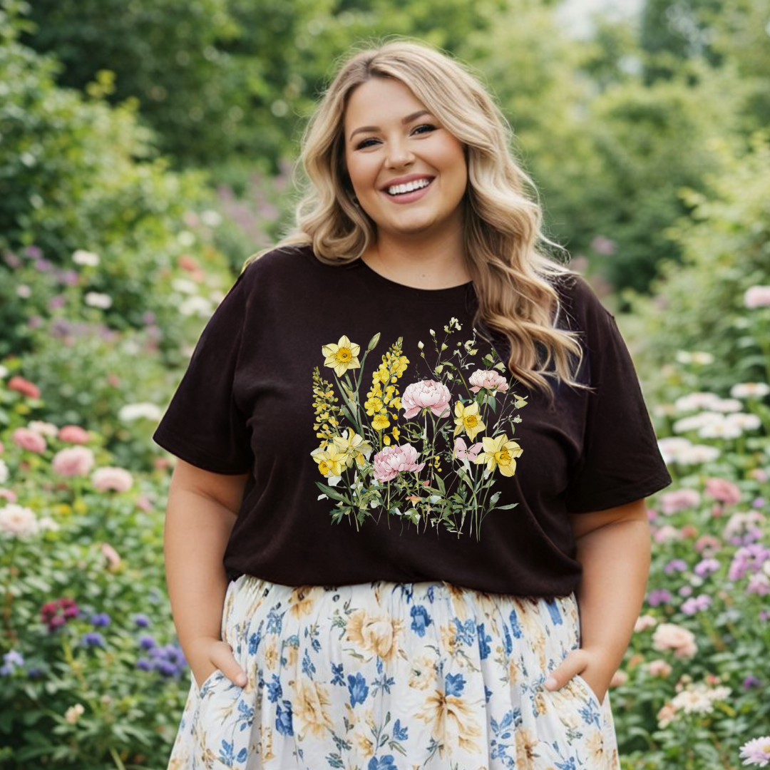 Botanical Self-Love Tee — "Lovely As I Am"