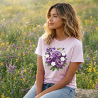 Botanical Mindfulness T-Shirt — "Open Heart, Open Mind"