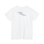 Nature Art Positive Quote Tee — "Faith Over Fear"