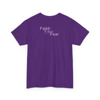 Nature Art Positive Quote Tee — "Faith Over Fear"